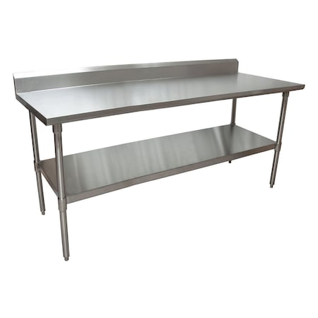 Bk Resources Work Table Stainless Steel Undershelf, Plastic feet 5" Riser 72"x24" SVTR5-7224
